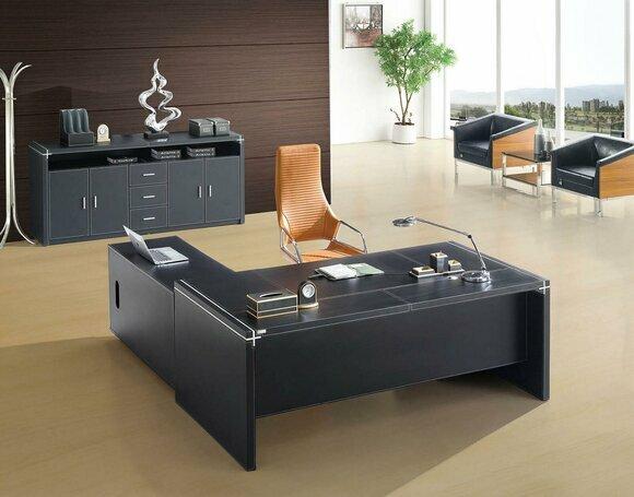 Modern office furniture corner desk boss desk + chest of drawers 2 pieces. Set New