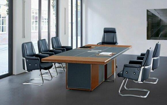 Meeting & conference tables design luxury office furniture meeting 7 pieces. 6x armchairs