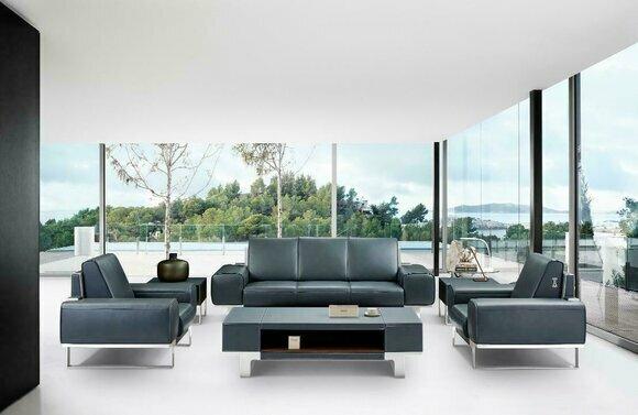 Leather Sofa Couch Living Landscape 3 Seater Design Modern Sofa Sofas Couche 3er New