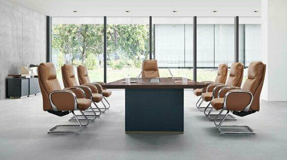 Conference room meeting table + 6x chairs training tables tables 7 pieces. set