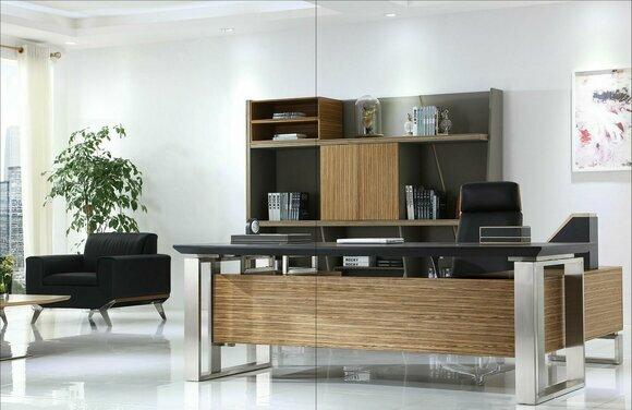 Designer Office Work Room Set Shelf Table Cabinet Complete Set Furniture 3pcs New