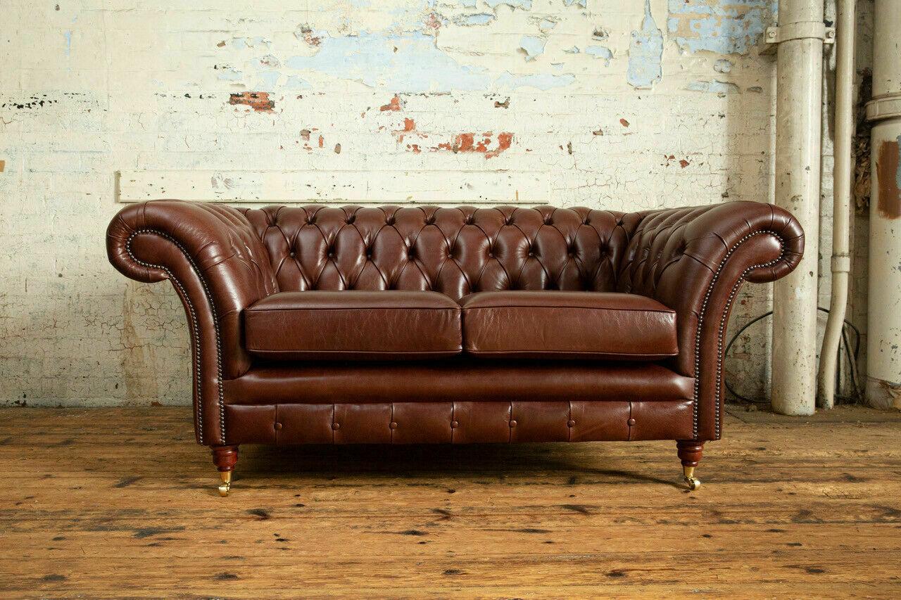 Chesterfield Sofa Two Seater Classic Sofas Couch Leather Sofa Couches Fabric New