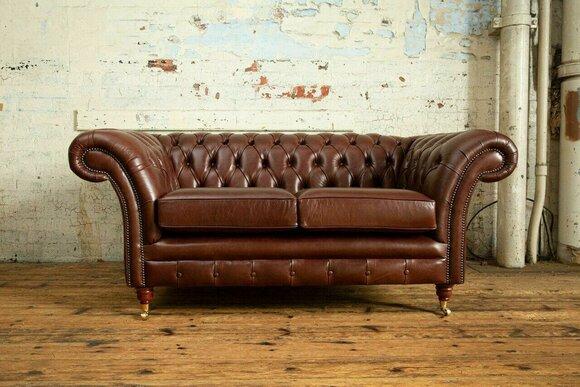 Chesterfield Sofa Two Seater Classic Sofas Couch Leather Sofa Couches Fabric New