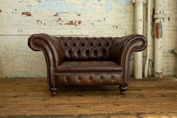 Design Chesterfield Couch Armchair 1.5 Seater Upholstery Sofas Lounge Club New