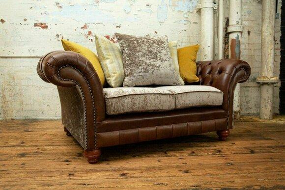 Chesterfield 2 Seater Sofa Leather Sofa Couch Upholstery Seat Set Two Seater New