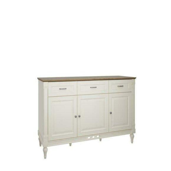 Classic style made of real wooden designer sideboard with 3-swing doors & 3-sliding drawers - model - FL-K3