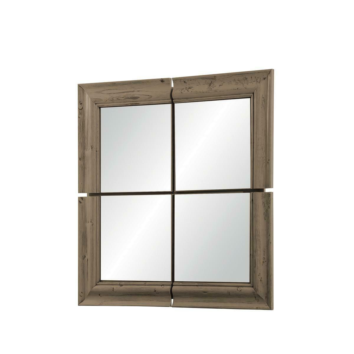 Modern style made of real wooden frame square wall mirror 105*105cm size, model - CE-1
