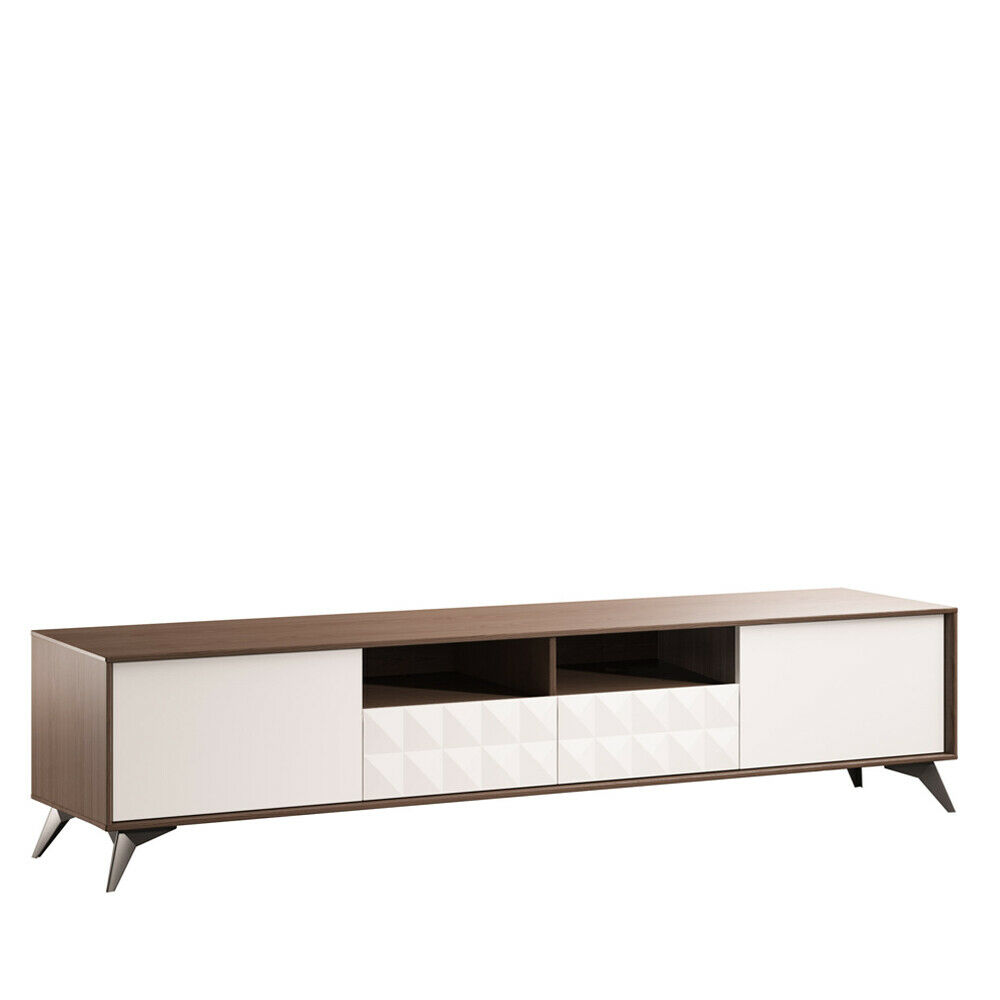 Modern style made of real wooden TV lowboard with sliding drawers & shelves