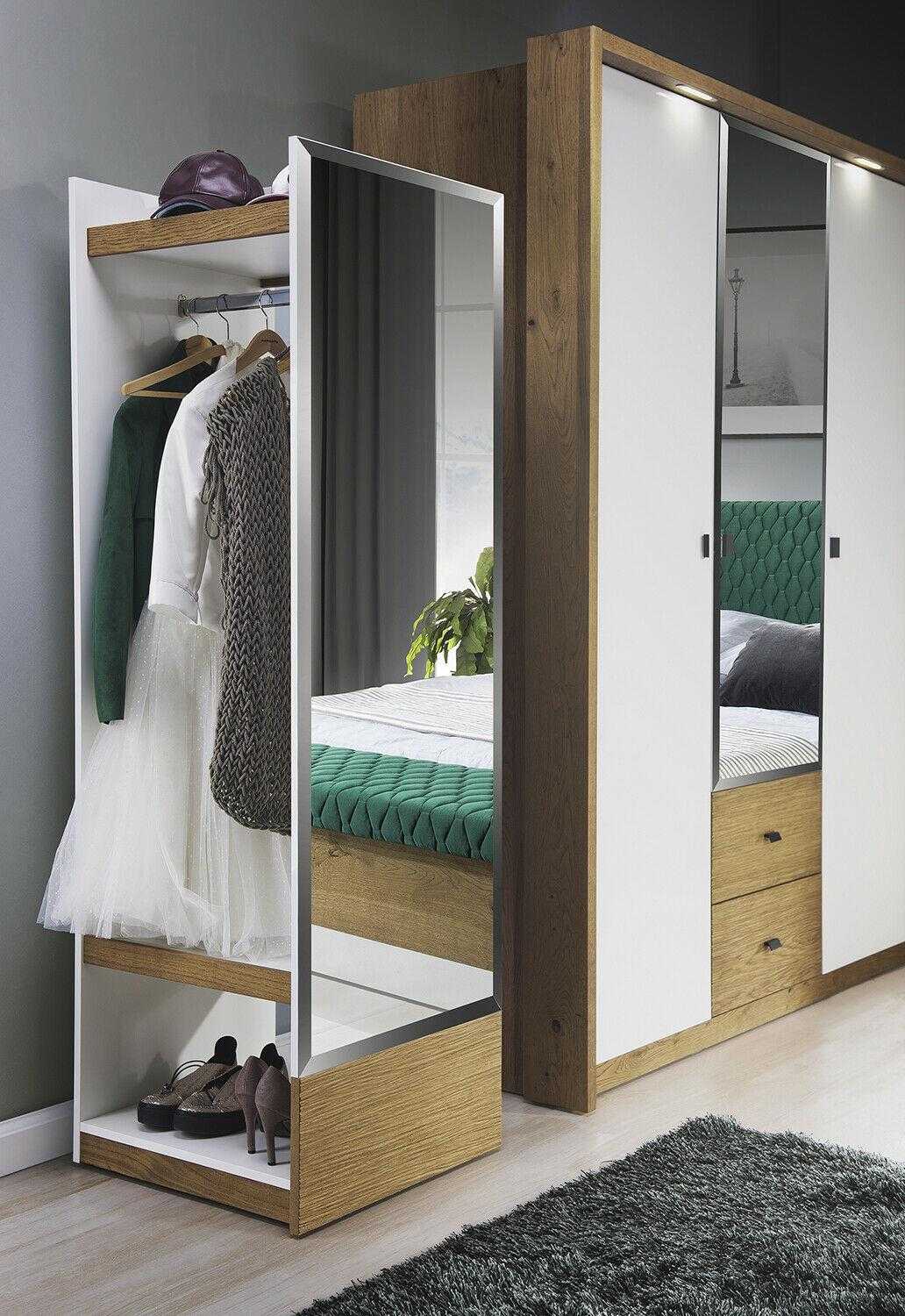 Wardrobe Mirror Wardrobe Bedroom Floating Doors 55 cm Clothes Wardrobes New