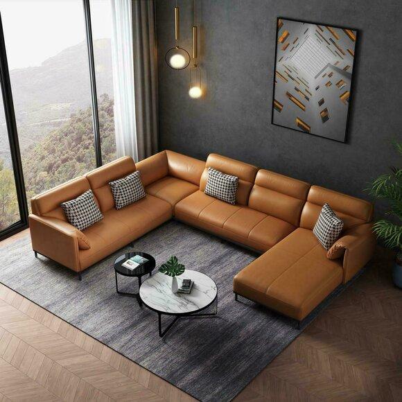 Living room corner couch design corner sofa furniture leather upholstery couch sofa living landscape