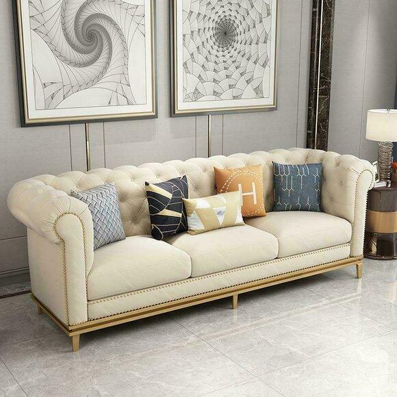 Classic Three Seater Sofa 3 Seater Design Chesterfield Italian Style Furniture