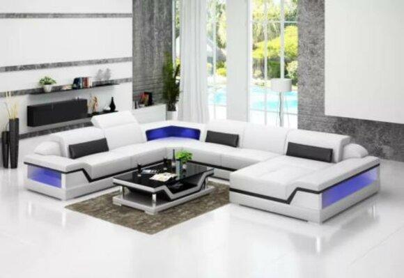 Leather Sofa Corner Sofa U-Form Modern Sofa Living Landscape Leather Couch Corner Sofa Upholstery