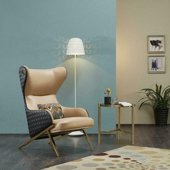 Armchair Designer Armchair Upholstered Armchair Modern Relax Leather Chair Luxury Chair New