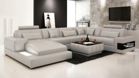 Corner Sofa Upholstery Leather Sofa Designer Sofa Corner Sofa U-Form Modern Sofa Leather Sofa