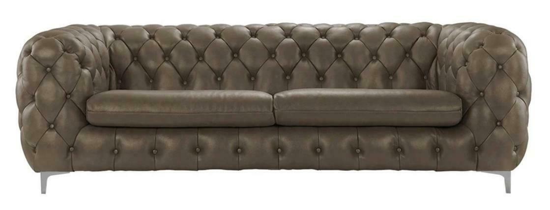Chesterfield Sofa Brown XXL Big Leather Living Room Furniture 4 Seater Violet Yellow Green
