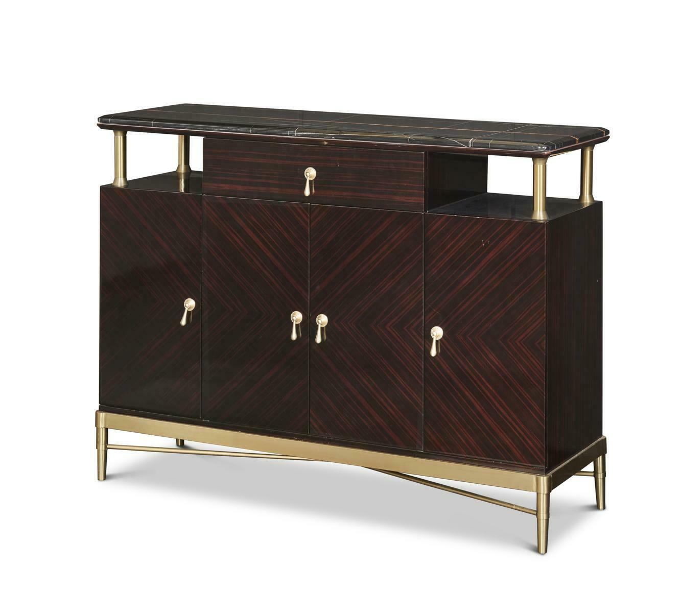 High Gloss Chest of Drawers Wood Sideboard Console Furniture 130cm