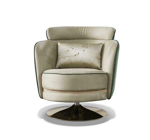 Armchair Design Armchair Swivel Leather Upholstery Living Room Velvet Gastro Chair Chairs New