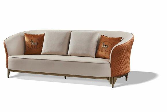 Three Seater Leather Sofa Living Room Designer Couches Upholstery Sofas 3 Seater