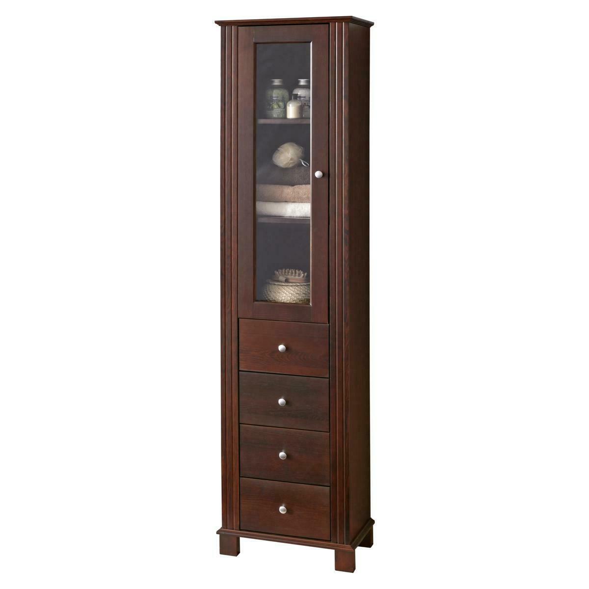 High Quality Bathroom Cabinet Tall Cabinet Wood Bathroom Furniture Luxury Cabinets Shelf