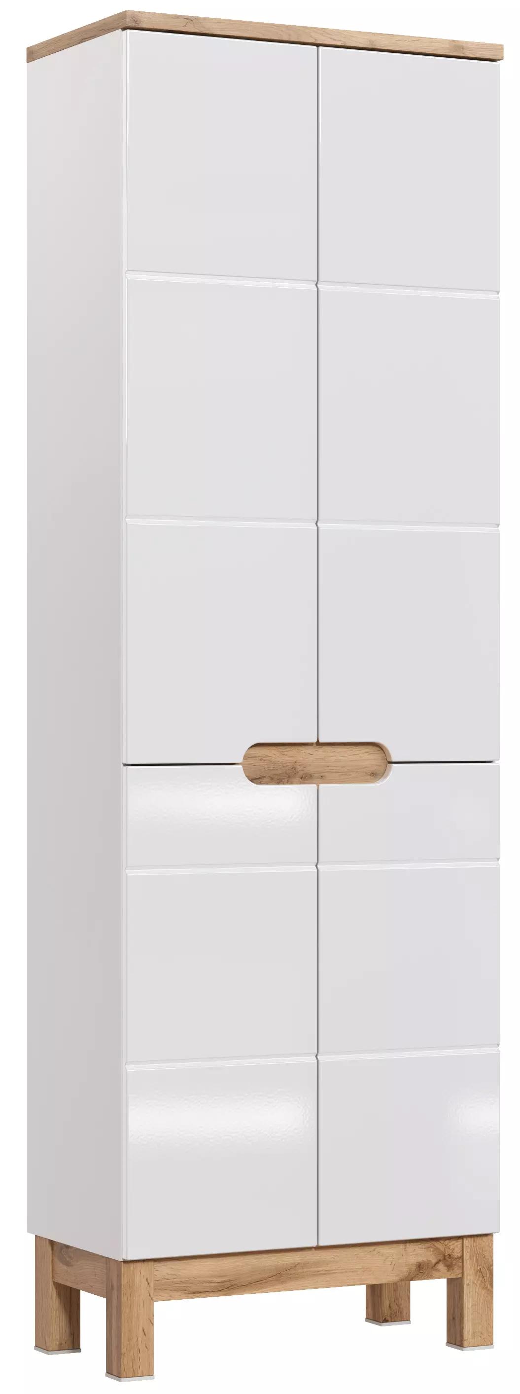 Bathroom cabinet tall cabinet storage bathroom white bathroom 60 * 33 * 187 cm