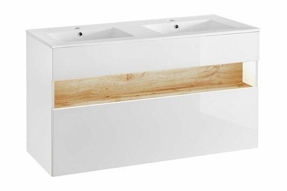 Double vanity vanity unit with vanity basin bathroom room 120cm