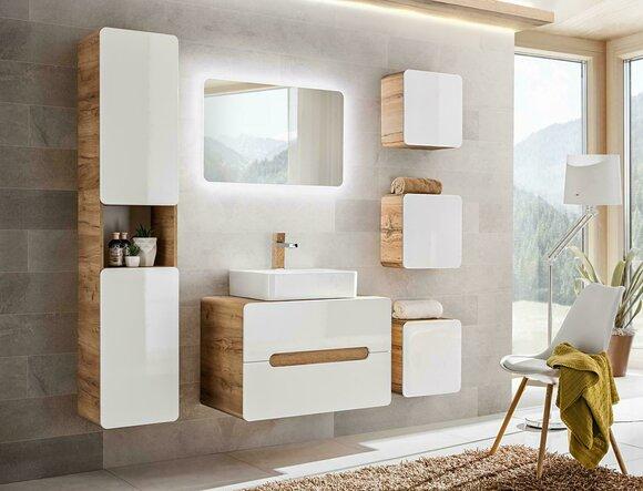 Design bathroom furniture bathroom 6 pieces. Set cabinet washbasin group Modern