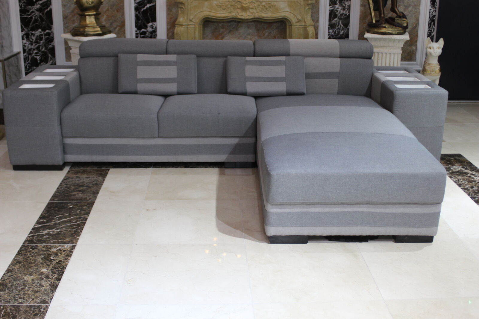 Sofa Fabric L Shape Couch Living Area Corner Sofa Set Modern Couches Immediately