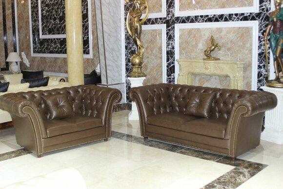 Chesterfield Sofa Set 3 2 Seater Set Upholstered Sofa Couch Sofort Leather