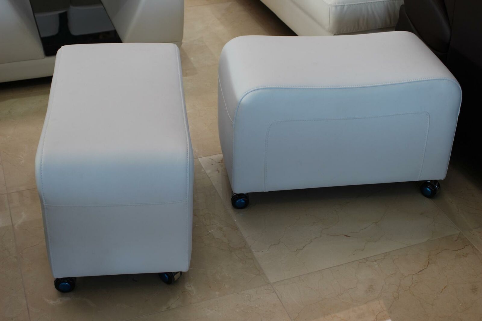 New 2x Foot Stool Fabric Stool Cushion Ottoman Side Table Club Sofa Sofort