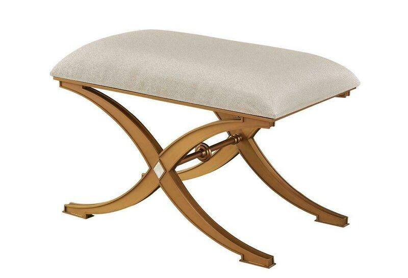 Design Stool Bench Luxury Pouf Footstool Furniture Upholstered Stool Seat 80x45cm