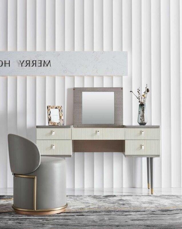 Dressing Table Consoles Table Secretary Cosmetic Mirror Commode Stool Tables 2tlg