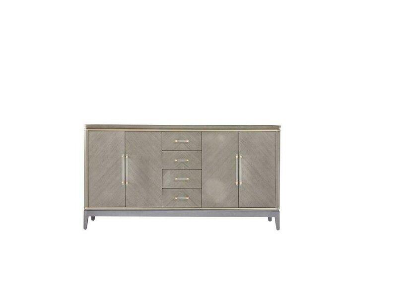 Modern style made of real wooden chest of 4-sliding drawers & 4-swing doors