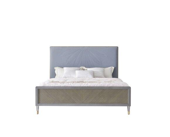 Modern style made of real wooden double bed 180x200cm italian furniture, model - MH2701