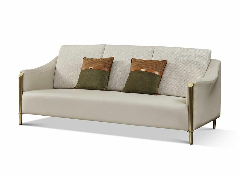 Modern style made of stainless steel 3 seater sofa for living room