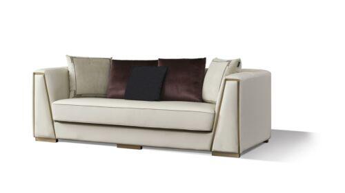 Leather 3+2 seater sofa set modern style Medusa made of stainless steel for living room