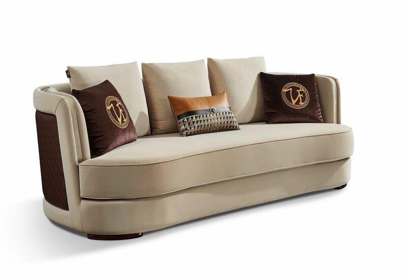 Modern style made of real wooden frame 3+1 seate sofa for living room