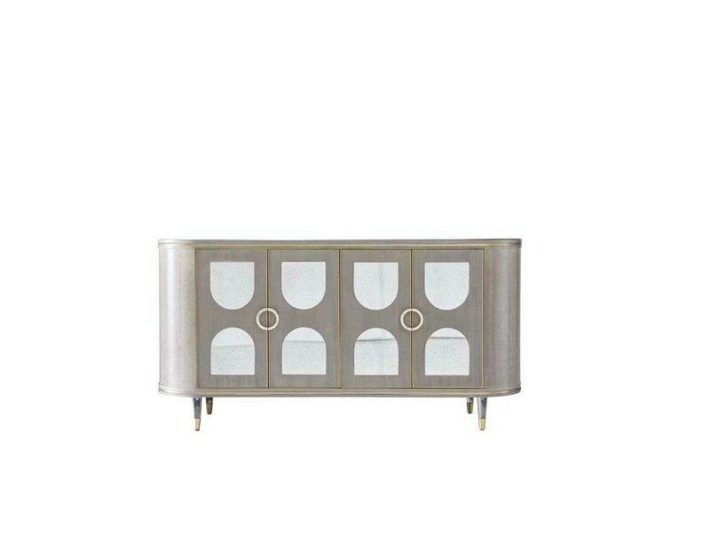 Modern style made of real wooden stylish sideboard with 4-swing doors