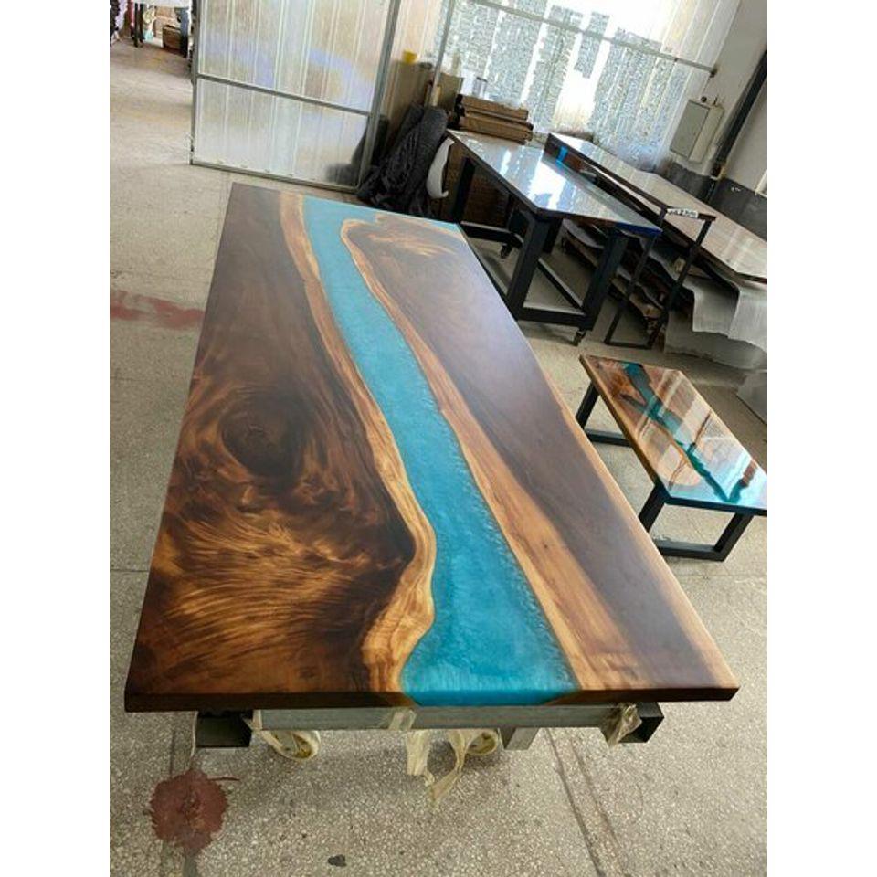 Modern Tables Dining Table Design Table Resin Sea River Furniture 220x90 Epoxy Ocean