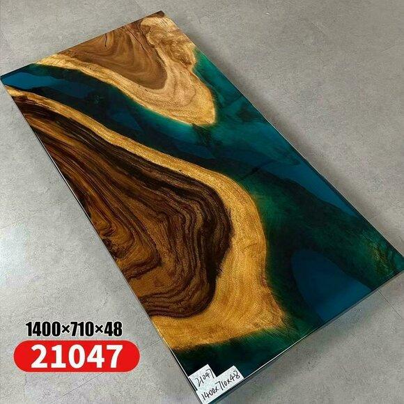 Table Dining Tables Resin Epoxy Massive Design Furniture 140x71 Real Wood Epoxy