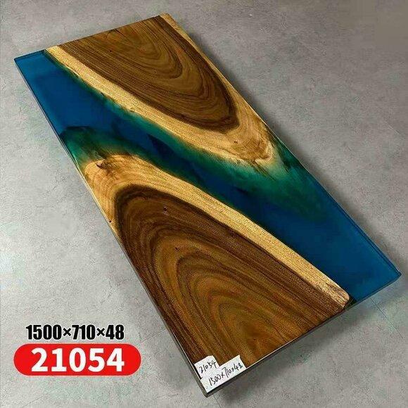 Luxury Furniture Dining Table River Real Wood River Table Solid Epoxy Tables 150x71