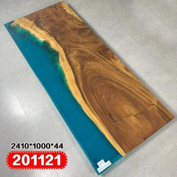 Dining Table River Table Real Wood River Table 241x100 Solid Tables Epoxy Resin