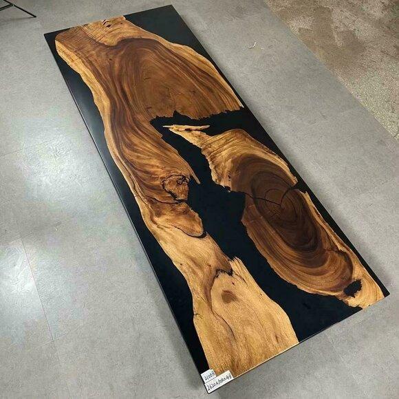 Conference table dining table river solid 262x101 epoxy resin tables wood tables