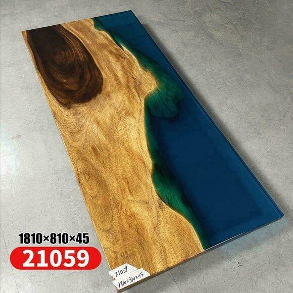 Dining Table Sea Water River Real Wood River Table 181x81cm Tables Epoxy New