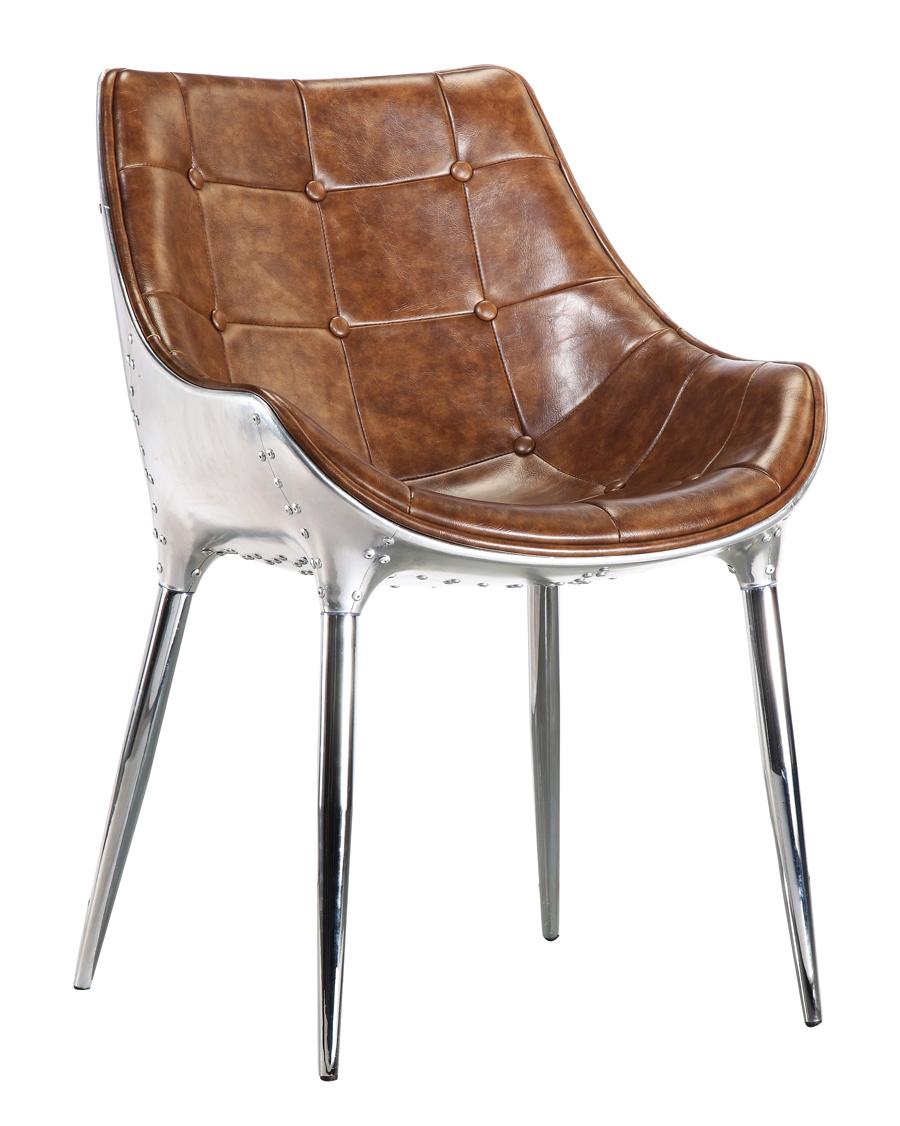 Design upholstery chair chairs seat lean office dining room 1x chair leather chair Aviator