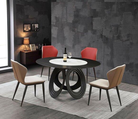 Designer wood dining living room set table 4x armchairs set set upholstery 5 pieces