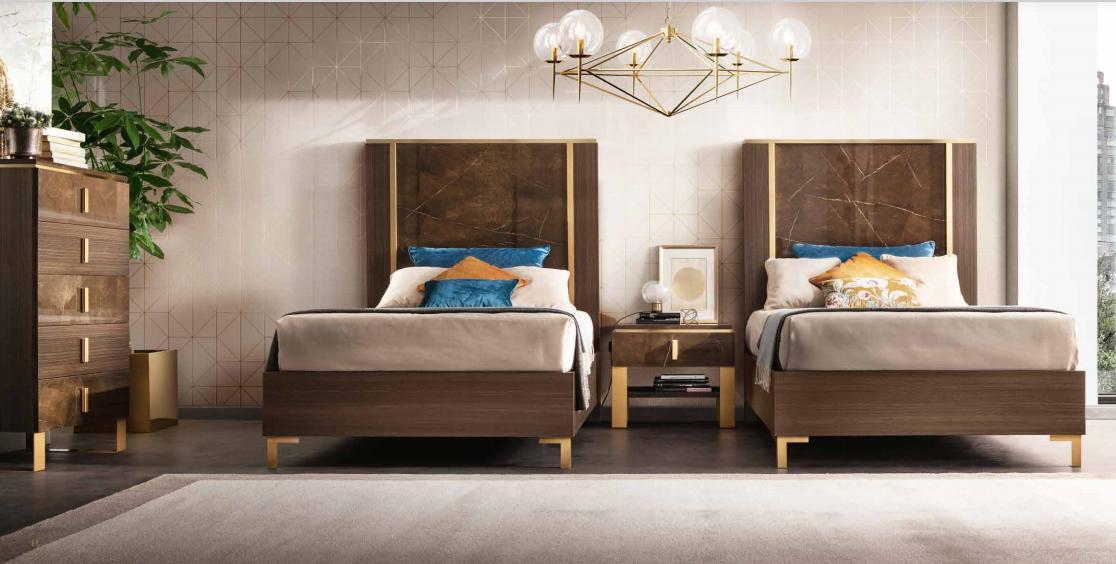 2x bed + bedside table 3 pcs. Bedroom Set Designer Luxury Bedroom Sets