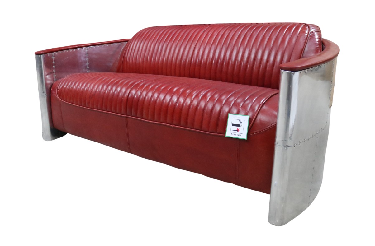 Leather Sofa Couch Upholstery Sofa Aluminum Three Seater Vintage Luxury Furniture Sofas New