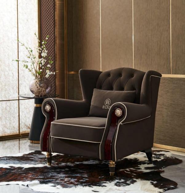 Noble Design Chesterfield Upholstered Armchair TV Seat Club Lounge Textile Luxury