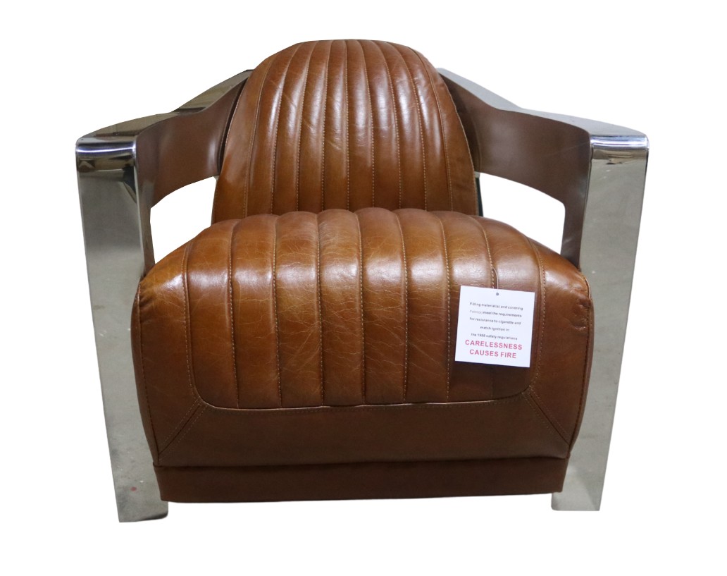 Armchair real leather design vintage design armchair aviator furniture leather airplane new