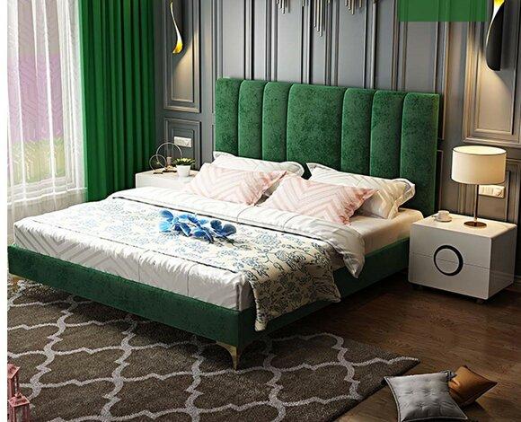 Bed upholstery design luxury double hotel beds marriage sleeping room leather 180x200cm !